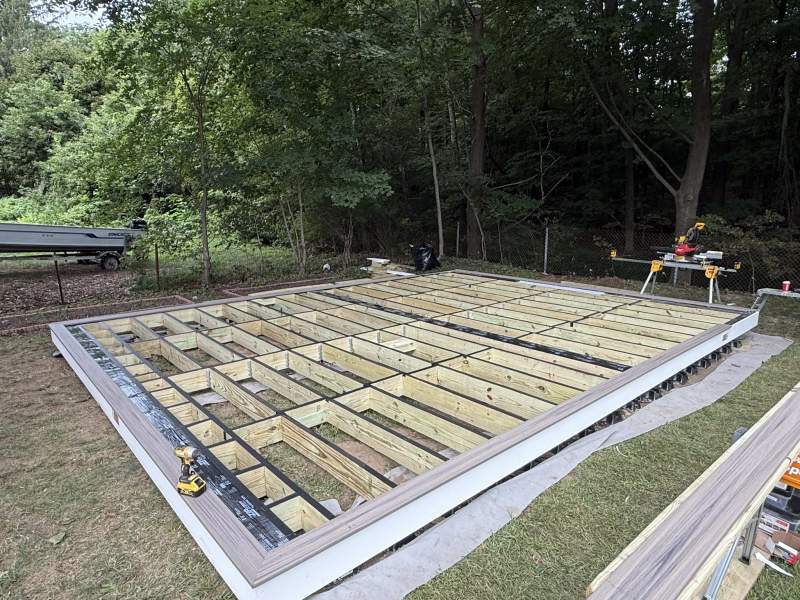 Composite Deck Framing project on the South Shore by CB Builders Corp.